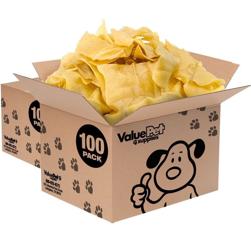ValueBull USA Pig Skin Strips, Smoked, 200 Count Bulk Pack