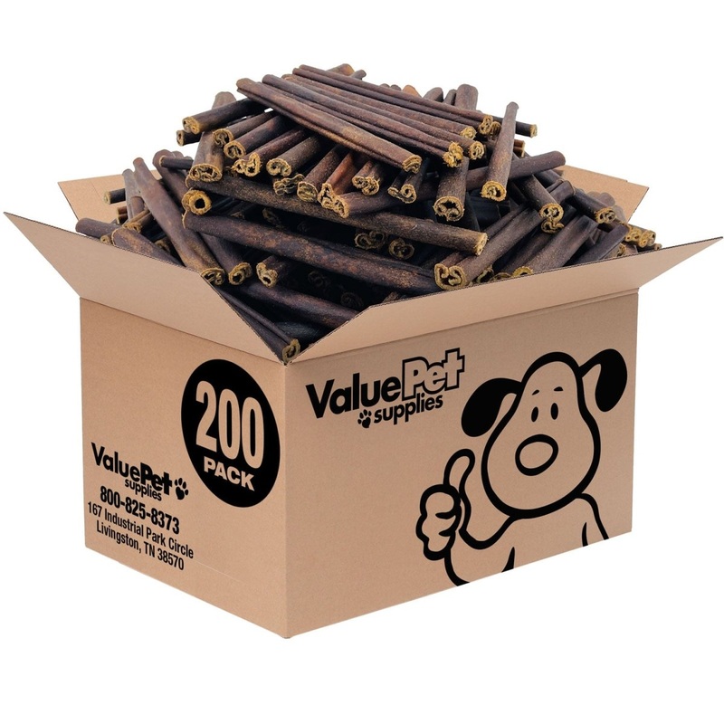 ValueBull Collagen Sticks for Small Dogs, 6 Inch Thin Chews, Natural Dog Treats, 200 Count Bulk Pack