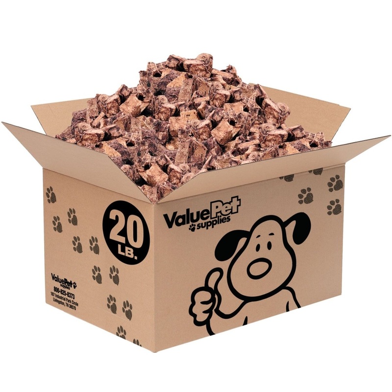 ValueBull Lamb Lung Cubes, Premium 20 Pounds Bulk Pack