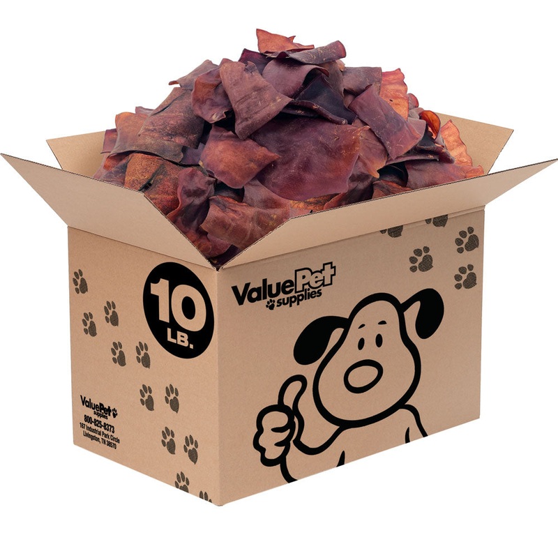 ValueBull USA Collagen Chips Dog Chews, Smoked, Natural Long-Lasting Dog Treats, 10 Pound Bulk Pack