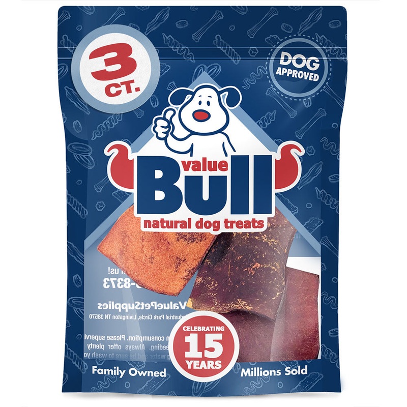 ValueBull USA Collagen Chips Dog Chews, Smoked, Natural Long-Lasting Dog Treats, 3 Count (SAMPLE PACK)