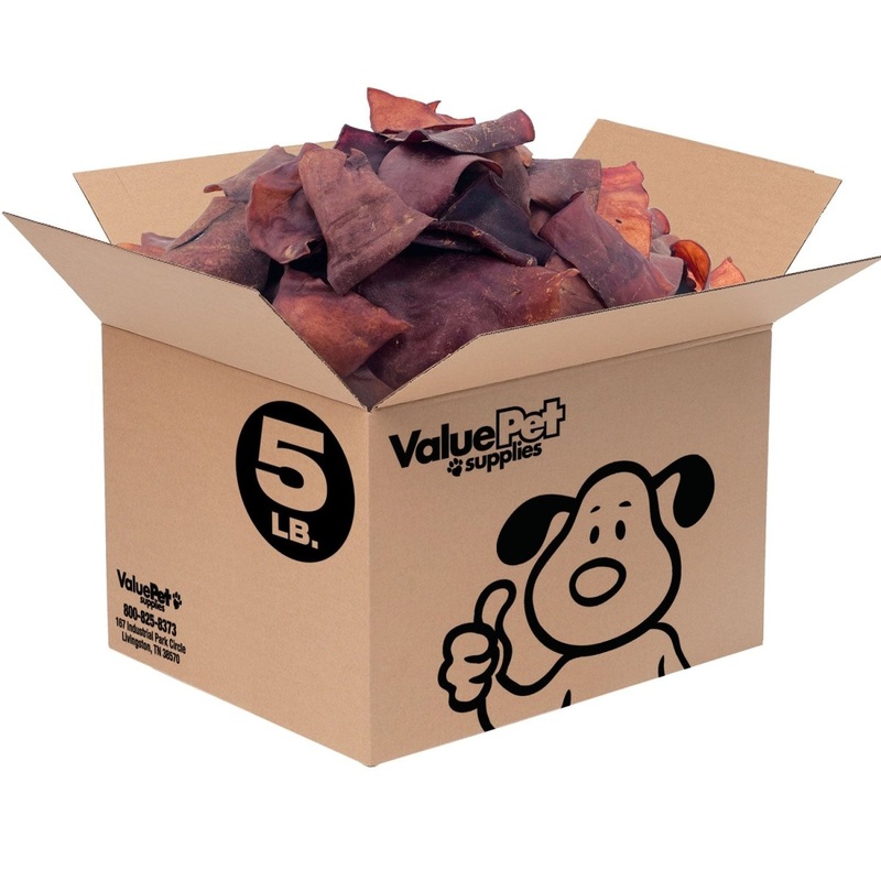 ValueBull USA Collagen Chips Dog Chews, Smoked, Natural Long-Lasting Dog Treats, 5 Pound Bulk Pack