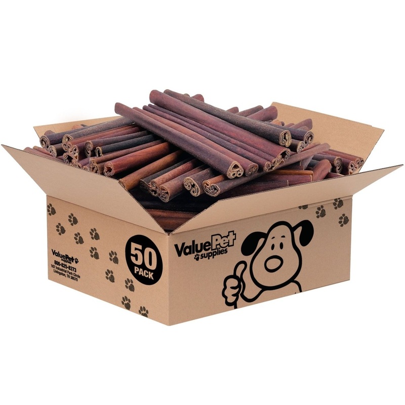 ValueBull USA Collagen Sticks for Dogs, 12 Inch Jumbo Chews, Natural Long-Lasting Dog Treats, 50 Count Bulk Pack