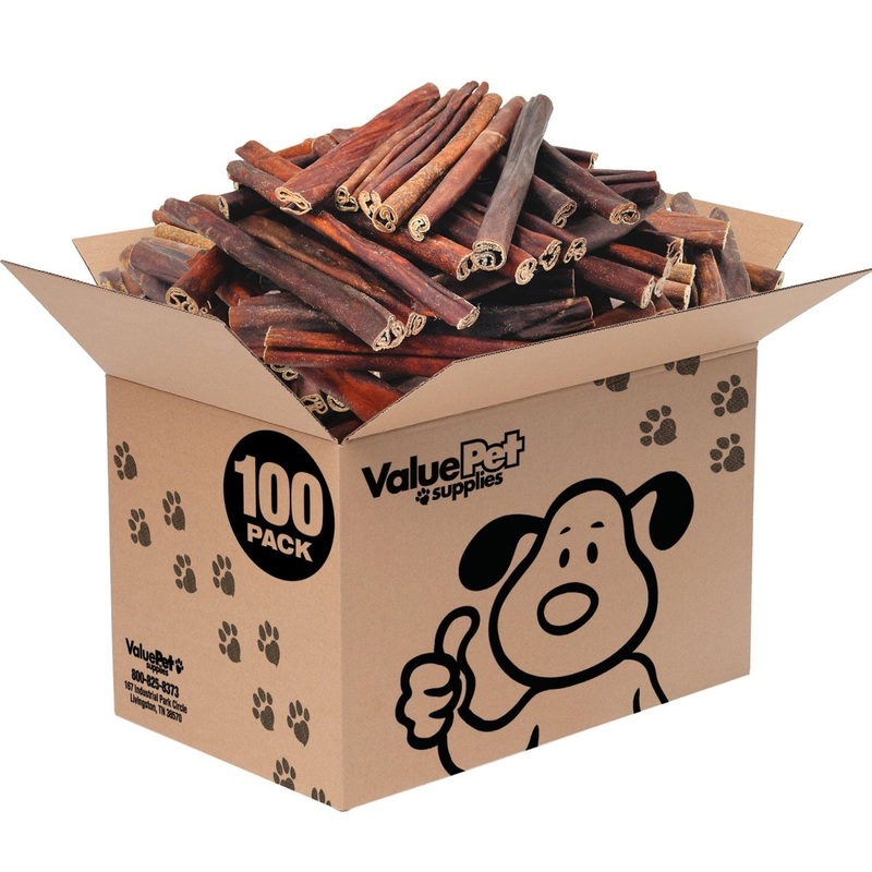 ValueBull USA Collagen Sticks for Dogs, 12 Inch Super Jumbo Chews, Natural Long-Lasting Dog Treats, 100 Count Bulk Pack