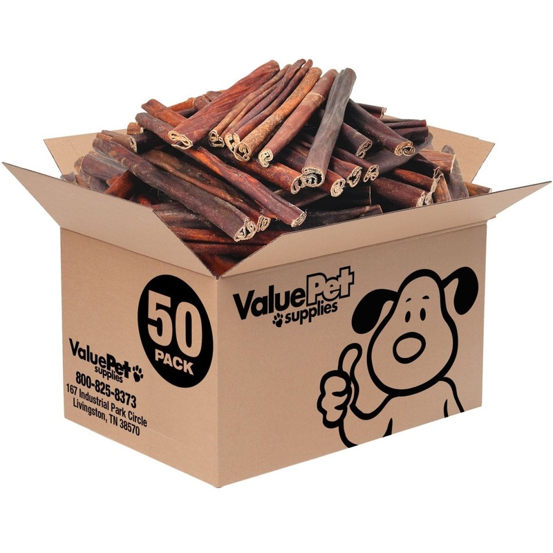 ValueBull USA Collagen Sticks for Dogs, 12 Inch Super Jumbo Chews, Natural Long-Lasting Dog Treats, 50 Count Bulk Pack