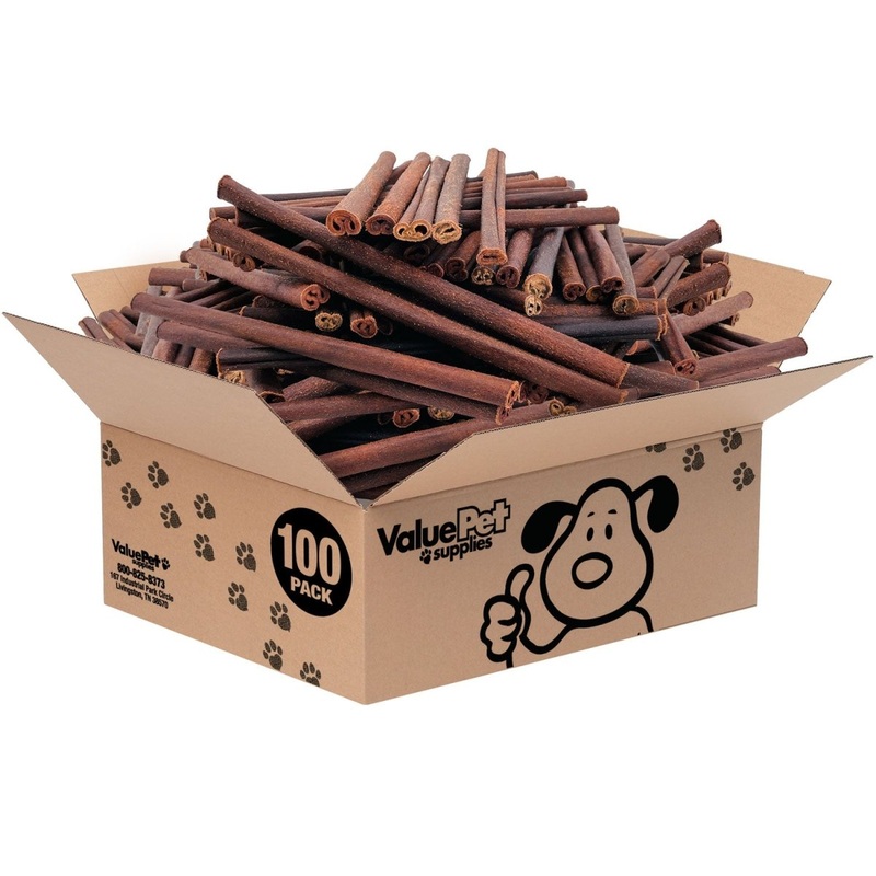 ValueBull USA Collagen Sticks for Dogs, 12 Inch Thick Chews, Natural Long-Lasting Dog Treats, 100 Count Bulk Pack