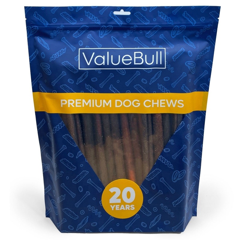 ValueBull USA Collagen Sticks for Dogs, 12 Inch Thick Chews, Natural Long-Lasting Dog Treats, 25 Count