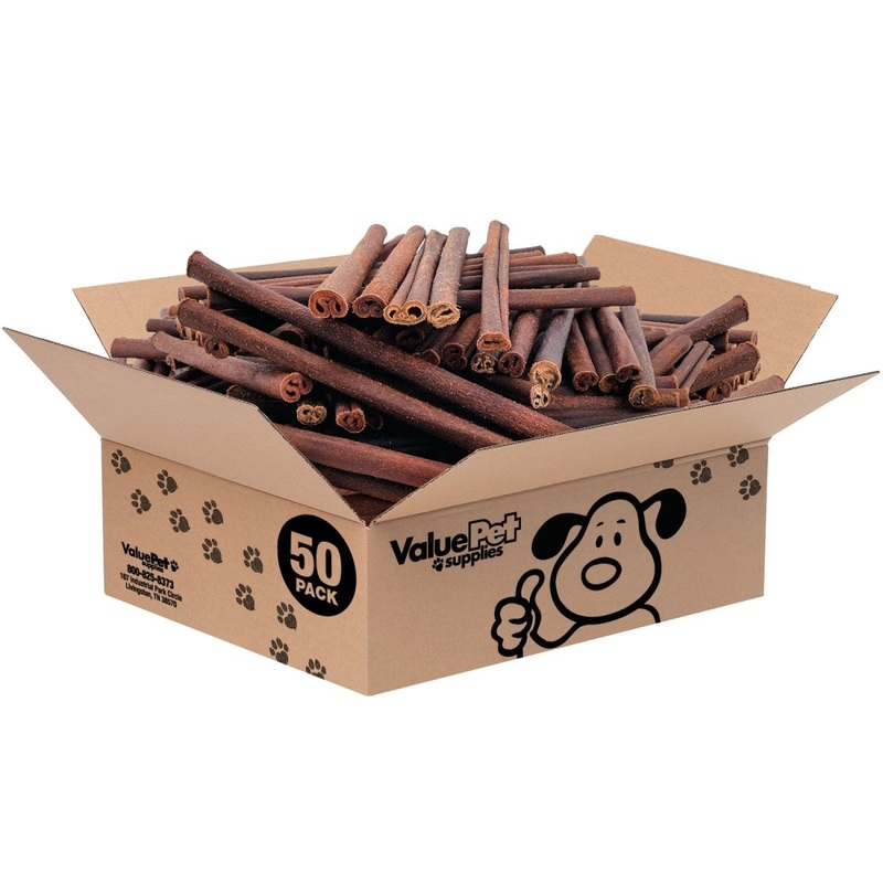 ValueBull USA Collagen Sticks for Dogs, 12 Inch Thick Chews, Natural Long-Lasting Dog Treats, 50 Count Bulk Pack