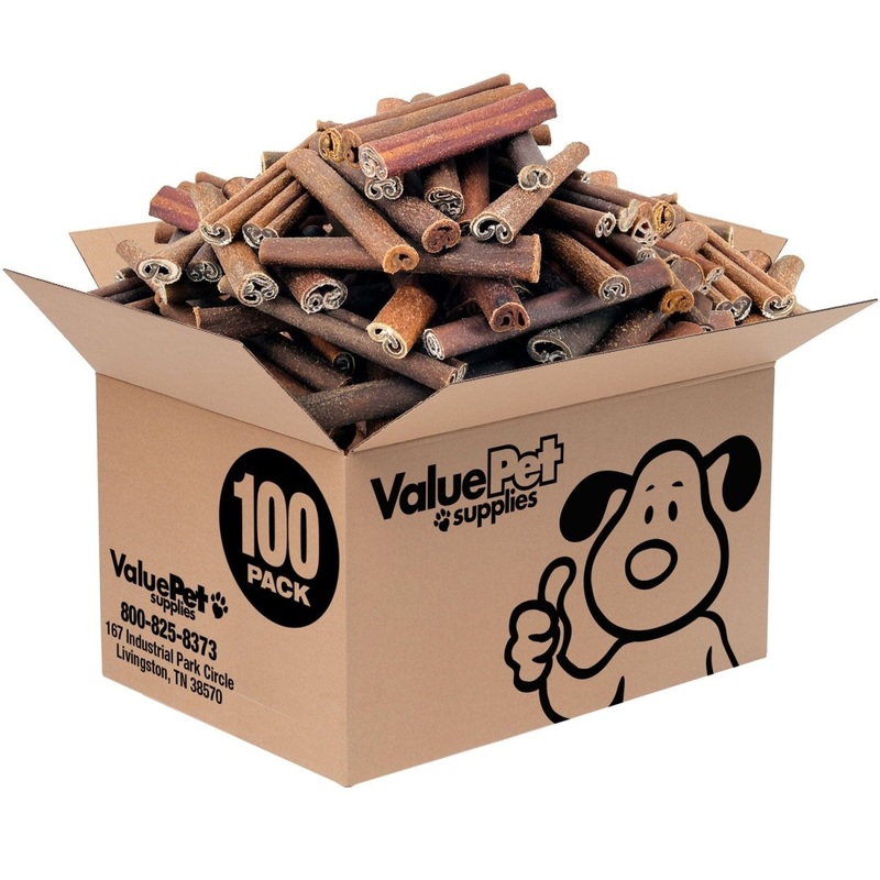 ValueBull USA Collagen Sticks for Dogs, 6 Inch Jumbo Chews, Natural Long-Lasting Dog Treats, 100 Count Bulk Pack