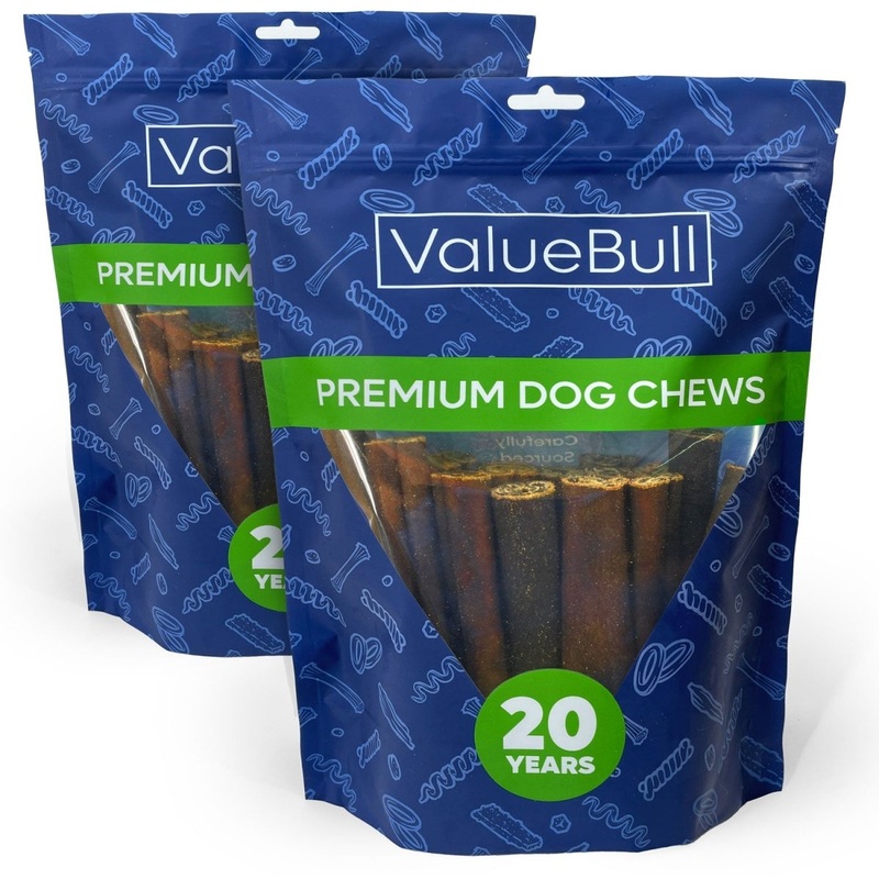 ValueBull USA Collagen Sticks for Dogs, 6 Inch Jumbo Chews, Natural Long-Lasting Dog Treats, 50 Count