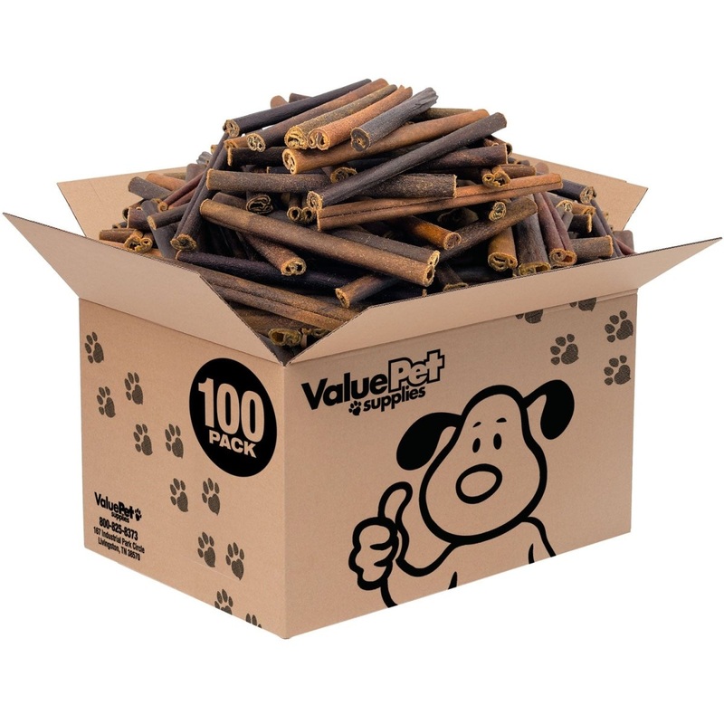 ValueBull USA Collagen Sticks for Dogs, 6 Inch Medium Chews, Natural Long-Lasting Dog Treats, 100 Count Bulk Pack