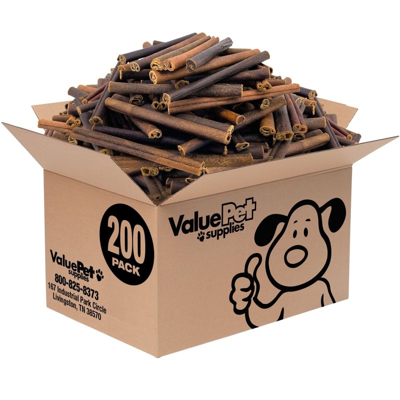 ValueBull USA Collagen Sticks for Dogs, 6 Inch Medium Chews, Natural Long-Lasting Dog Treats, 200 Count Bulk Pack