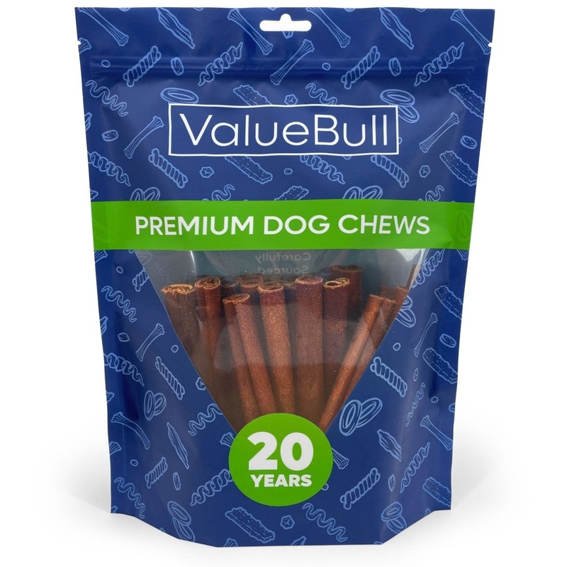 ValueBull USA Collagen Sticks for Dogs, 6 Inch Medium Chews, Natural Long-Lasting Dog Treats, 25 Count