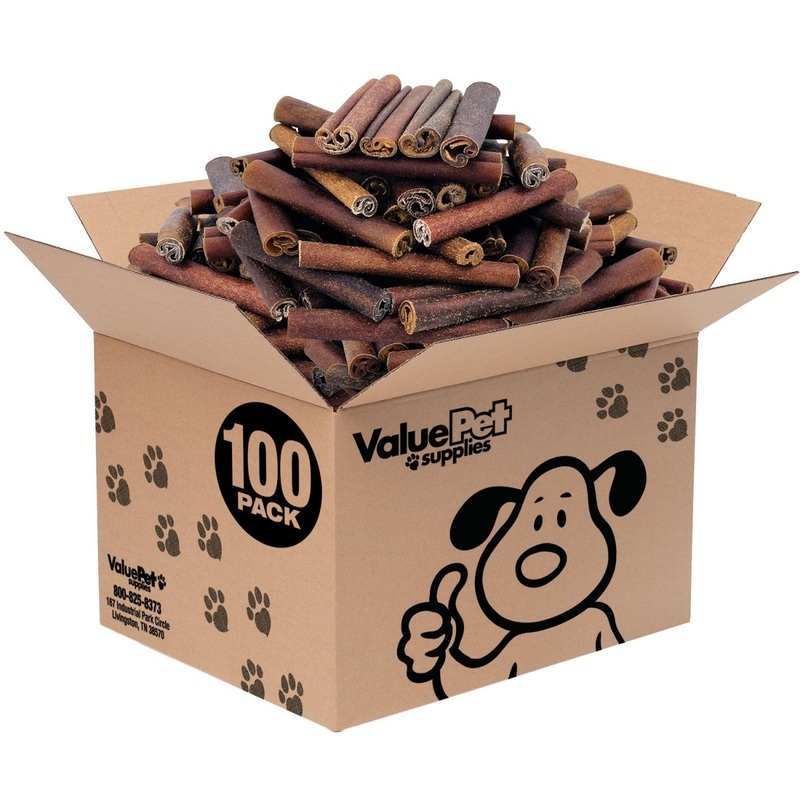 ValueBull USA Collagen Sticks for Dogs, 6 Inch Super Jumbo Chews, Natural Long-Lasting Dog Treats, 100 Count Bulk Pack