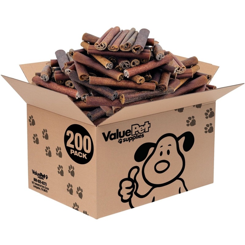 ValueBull USA Collagen Sticks for Dogs, 6 Inch Super Jumbo Chews, Natural Long-Lasting Dog Treats, 200 Count Wholesale Pack