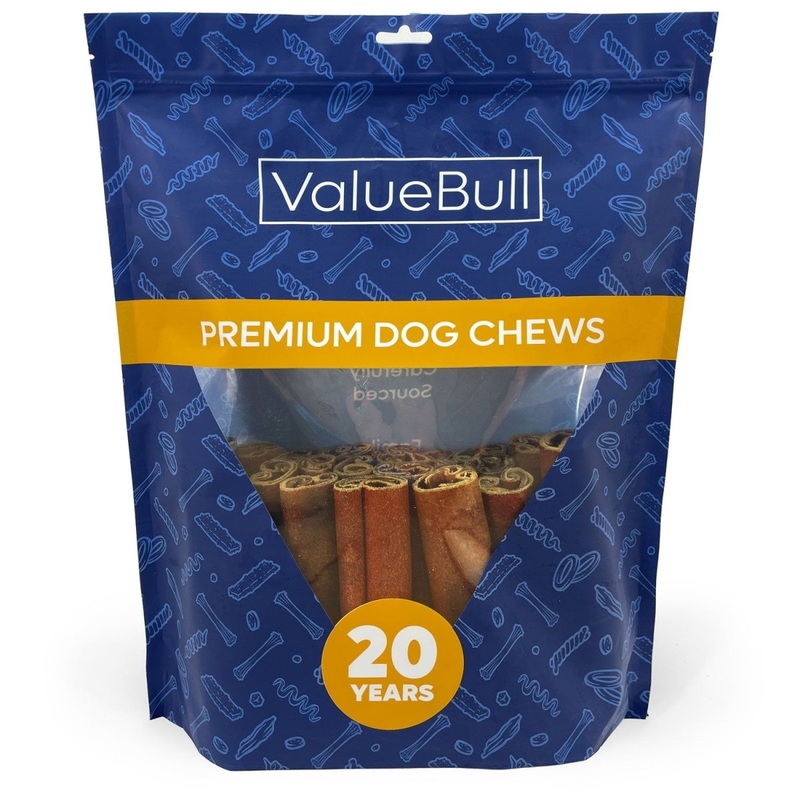 ValueBull USA Collagen Sticks for Dogs, 6 Inch Super Jumbo Chews, Natural Long-Lasting Dog Treats, 25 Count