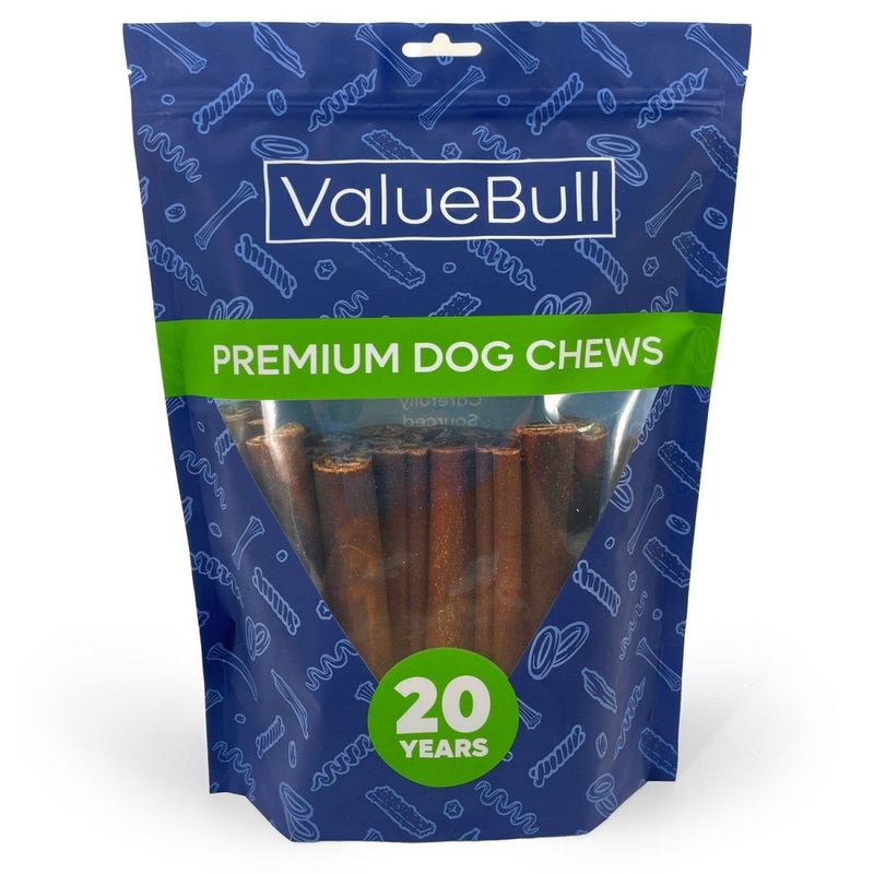 ValueBull USA Collagen Sticks for Dogs, 6 Inch Thick Chews, Natural Long-Lasting Dog Treats, 25 Count
