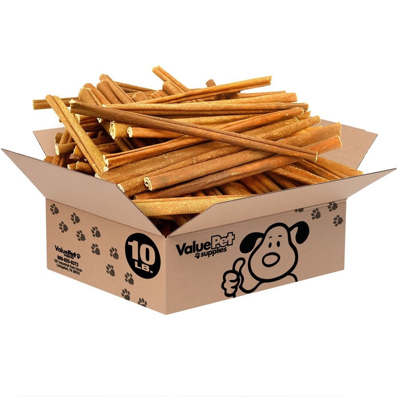 ValueBull USA Collagen Sticks for Dogs, 7-12 Inch Varied Chews, Natural Long-Lasting Dog Treats, 10 Pound Bulk Pack