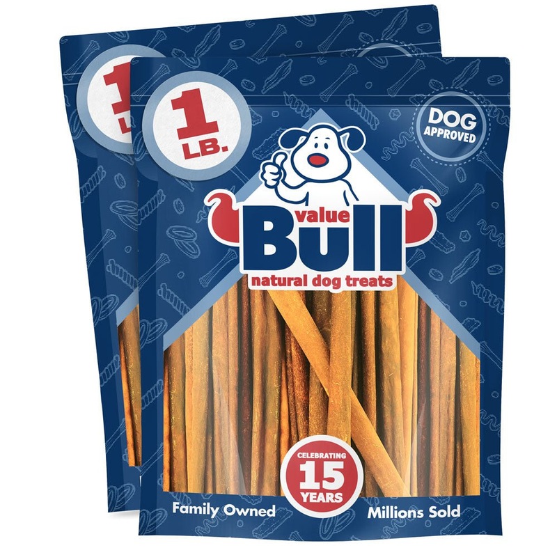 ValueBull USA Collagen Sticks for Dogs, 7-12 Inch Varied Chews, Natural Long-Lasting Dog Treats, 2 Pound