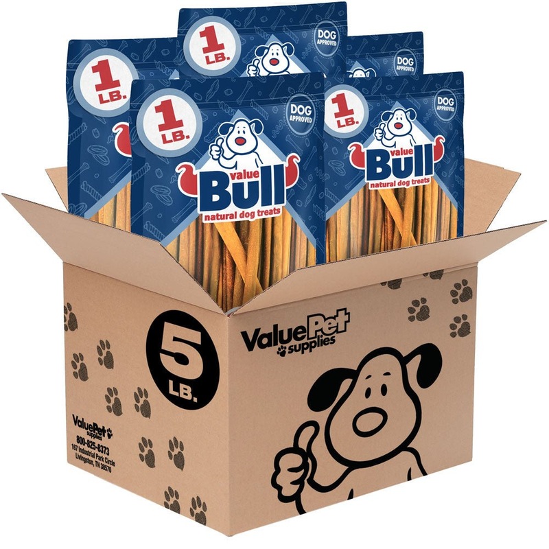 ValueBull USA Collagen Sticks for Dogs, 7-12 Inch Varied Chews, Natural Long-Lasting Dog Treats, 5 Pound