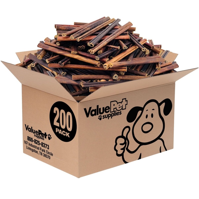 ValueBull USA Collagen Sticks for Small Dogs, 6 Inch Extra Thin Chews, Natural Dog Treats, 200 Count Bulk Pack