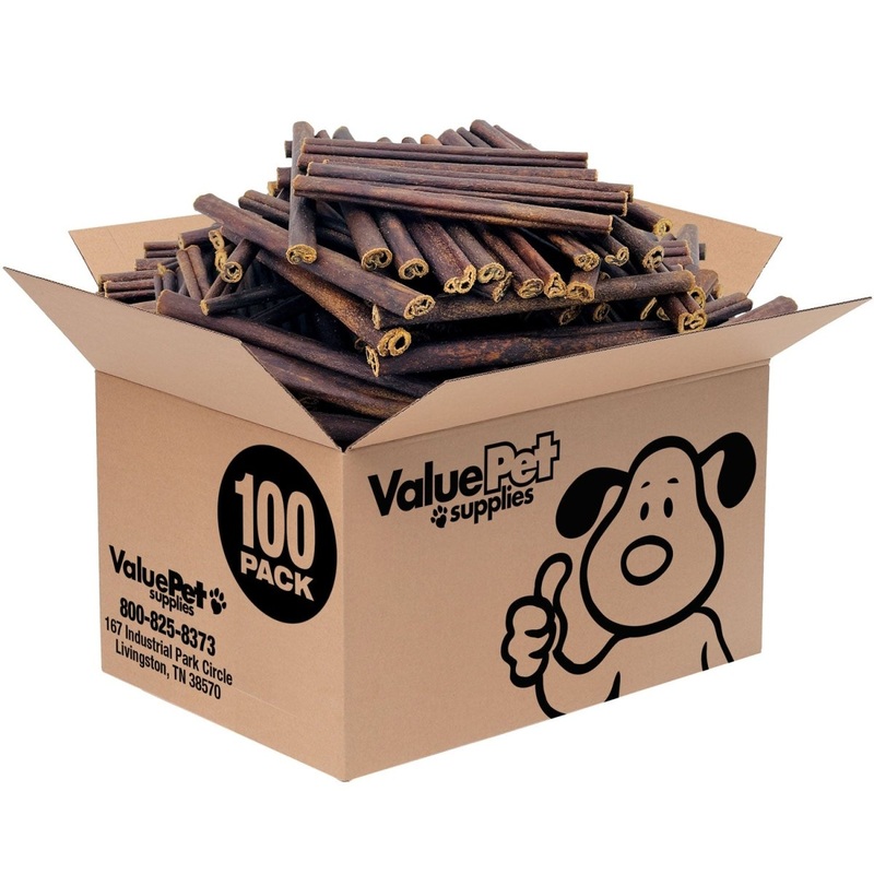 ValueBull USA Collagen Sticks for Small Dogs, 6 Inch Thin Chews, Natural Dog Treats, 100 Count Bulk Pack