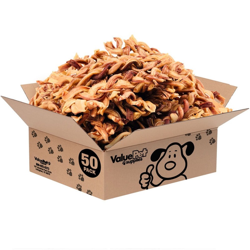 ValueBull Braided Bully Sticks, Thick 12 Inch, 50 Count Wholesale Pack