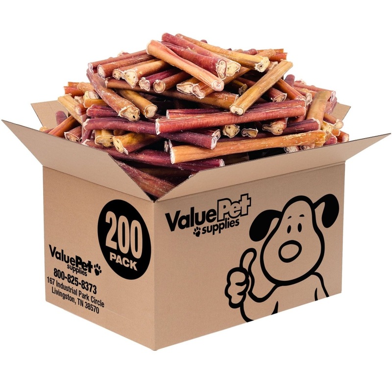 ValueBull Bully Sticks for Dogs, Thick 6 Inch, 200 Count Bulk Pack