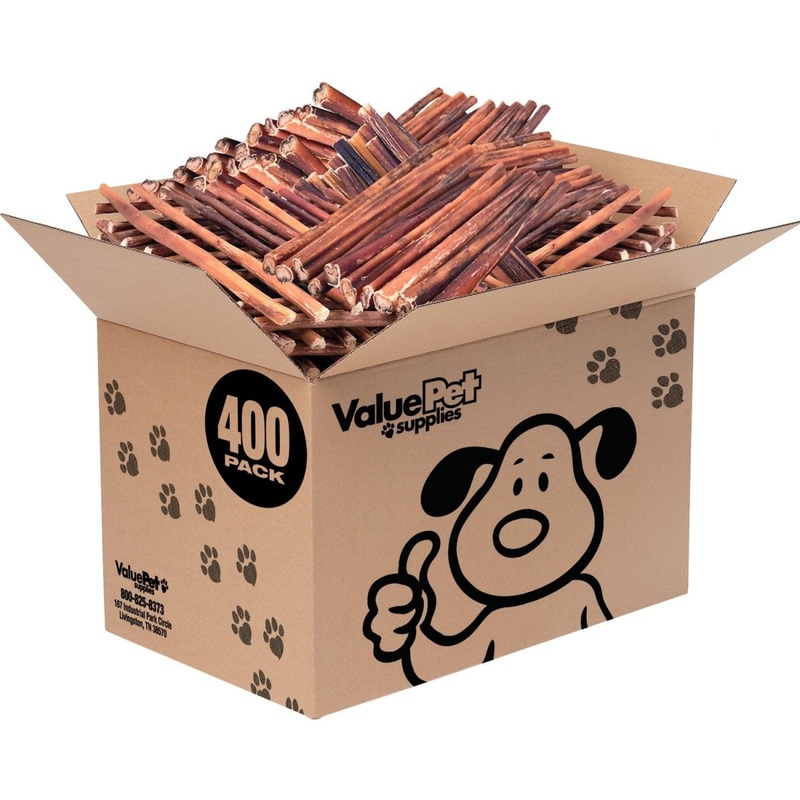 ValueBull Bully Sticks for Small Dogs, Thin 12 Inch, 400 Count Wholesale Pack