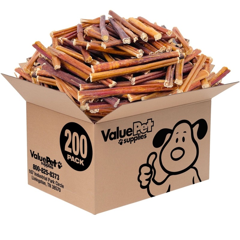 ValueBull Bully Sticks for Small Dogs, Thin 6 Inch, 200 Count Bulk Pack