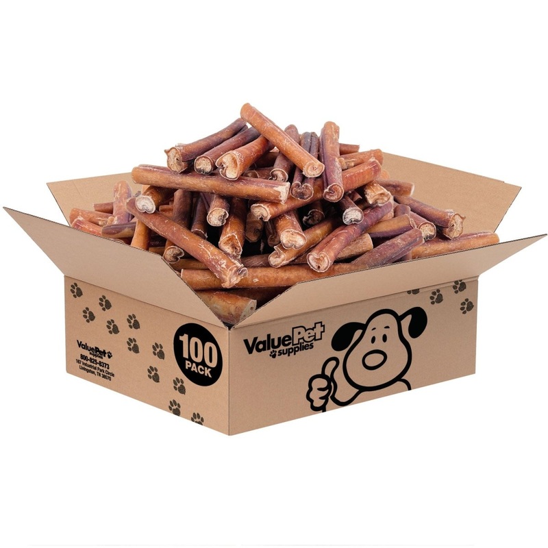 ValueBull Bully Sticks, Low Odor Premium Dog Chews, Jumbo 6", 100 ct Bulk Pack