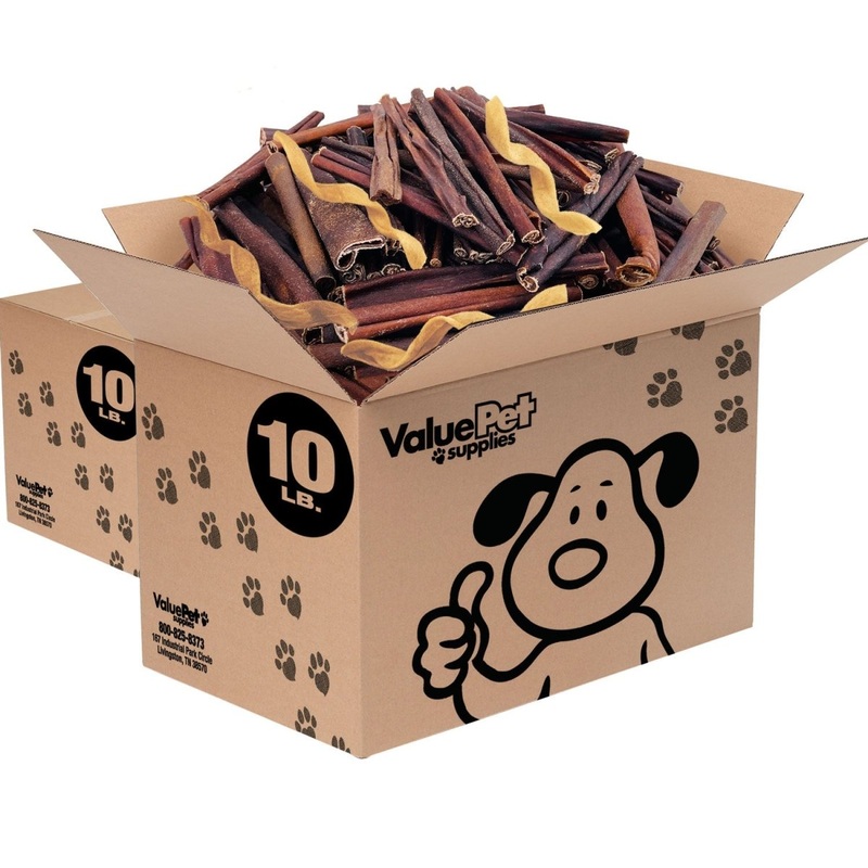 ValueBull Collagen Sticks for Dogs, Varied Shape & Size Chews, Natural Long-Lasting Dog Treats, 20 Pound Bulk Pack