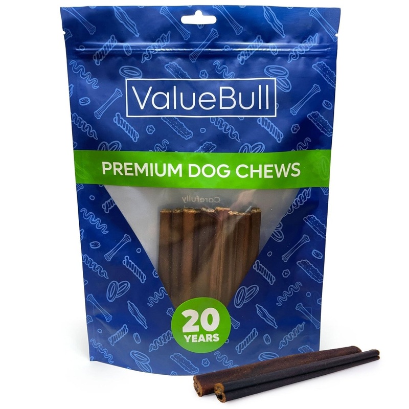 ValueBull Collagen Sticks for Small Dogs, 6 Inch Thin Chews, Natural Dog Treats, 10 Count