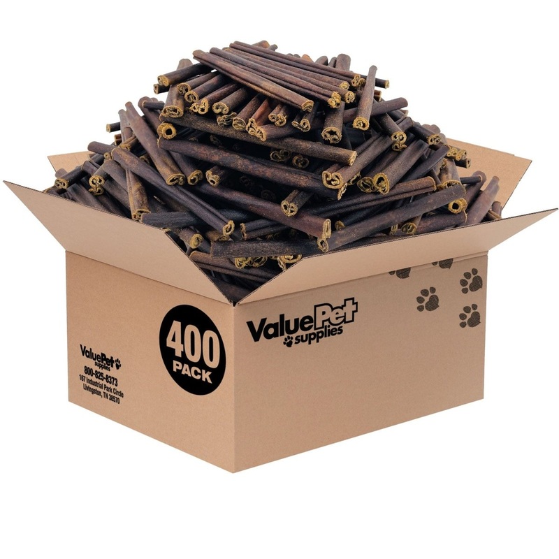ValueBull Collagen Sticks for Small Dogs, 6 Inch Thin Chews, Natural Dog Treats, 400 Count Wholesale Pack