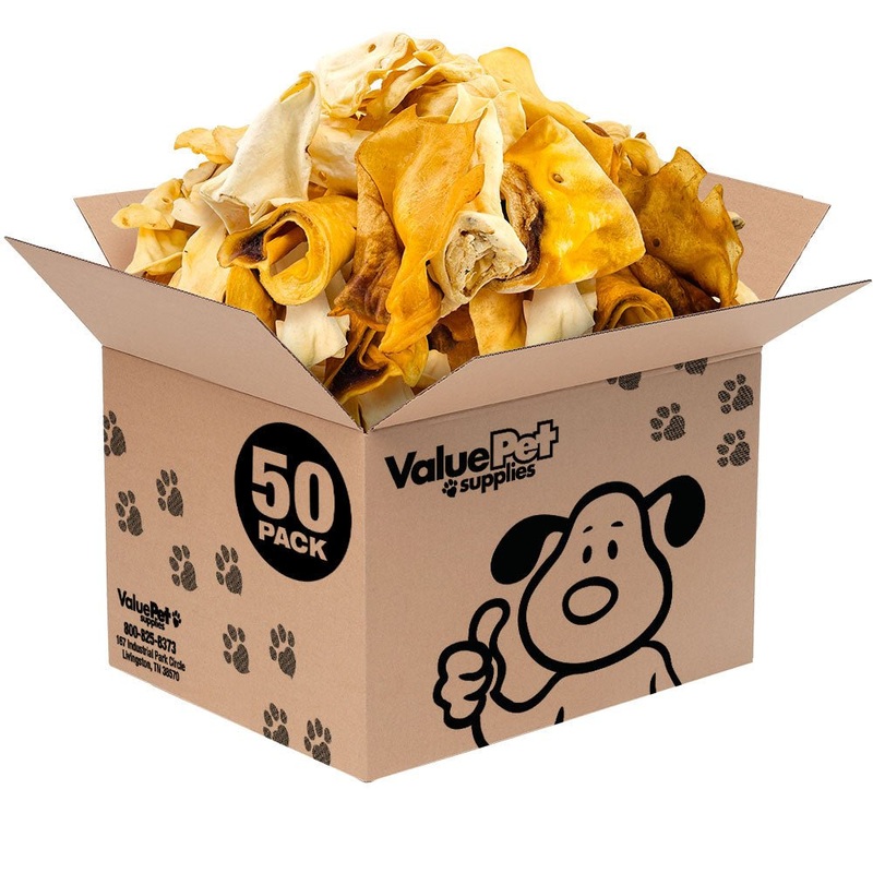 ValueBull Cow Ears, Varied Shapes, Small, 50 Count Bulk Pack