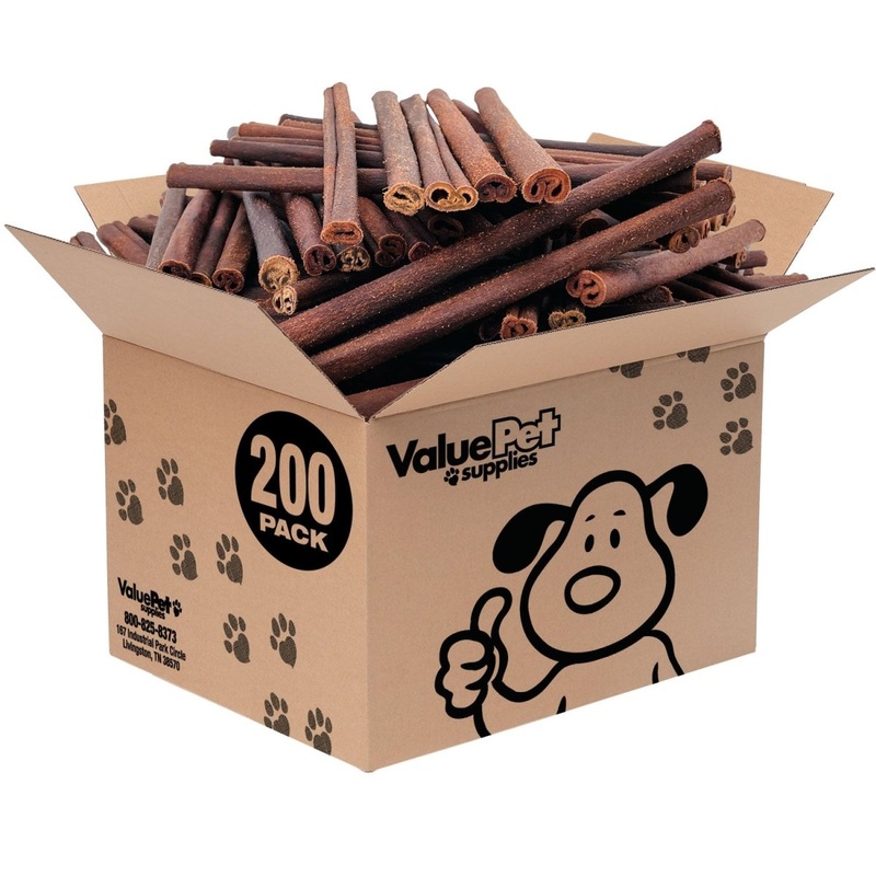 ValueBull USA Collagen Sticks for Dogs, 12 Inch Thick Chews, Natural Long-Lasting Dog Treats, 200 Count Bulk Pack