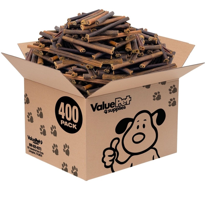 ValueBull USA Collagen Sticks for Dogs, 6 Inch Medium Chews, Natural Long-Lasting Dog Treats, 400 Count Wholesale Pack
