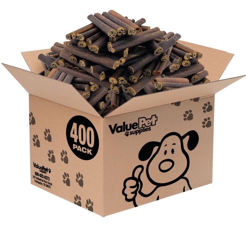 ValueBull USA Collagen Sticks for Dogs, 6 Inch Thick Chews, Natural Long-Lasting Dog Treats, 400 Count Wholesale Pack