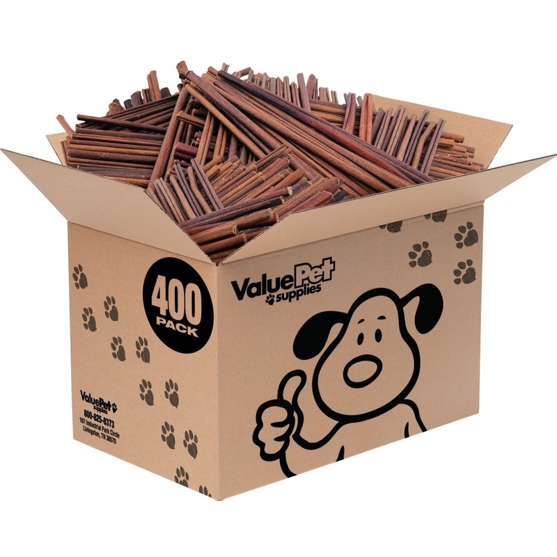 ValueBull USA Collagen Sticks for Small Dogs, 12 Inch Extra Thin Chews, Natural Dog Treats, 400 Count Bulk Pack