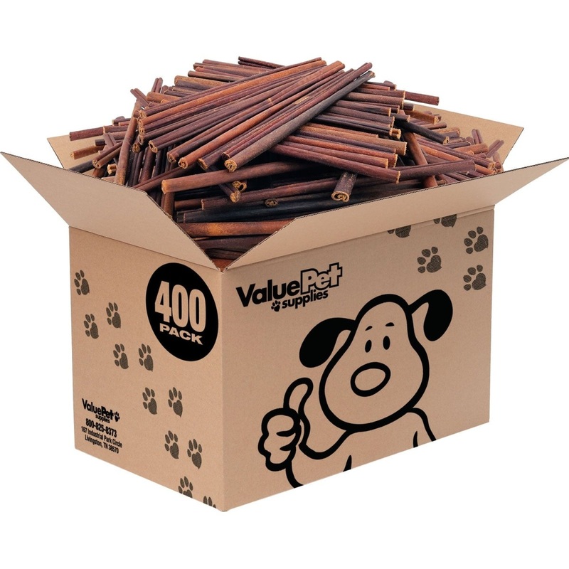 ValueBull USA Collagen Sticks for Small Dogs, 12 Inch Thin Chews, Natural Dog Treats, 400 Count Wholesale Pack