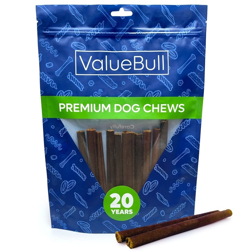 ValueBull USA Collagen Sticks for Small Dogs, 6 Inch Thin Chews, Natural Dog Treats, 10 Count