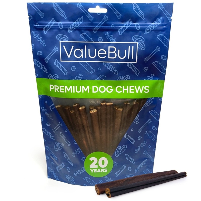 ValueBull Collagen Sticks for Small Dogs, 6 Inch Thin Chews, Natural Dog Treats, 25 Count