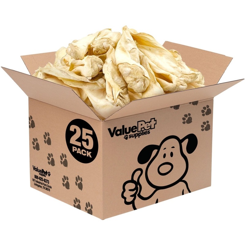 ValueBull Premium Cow Ears, 25 Count Bulk Pack