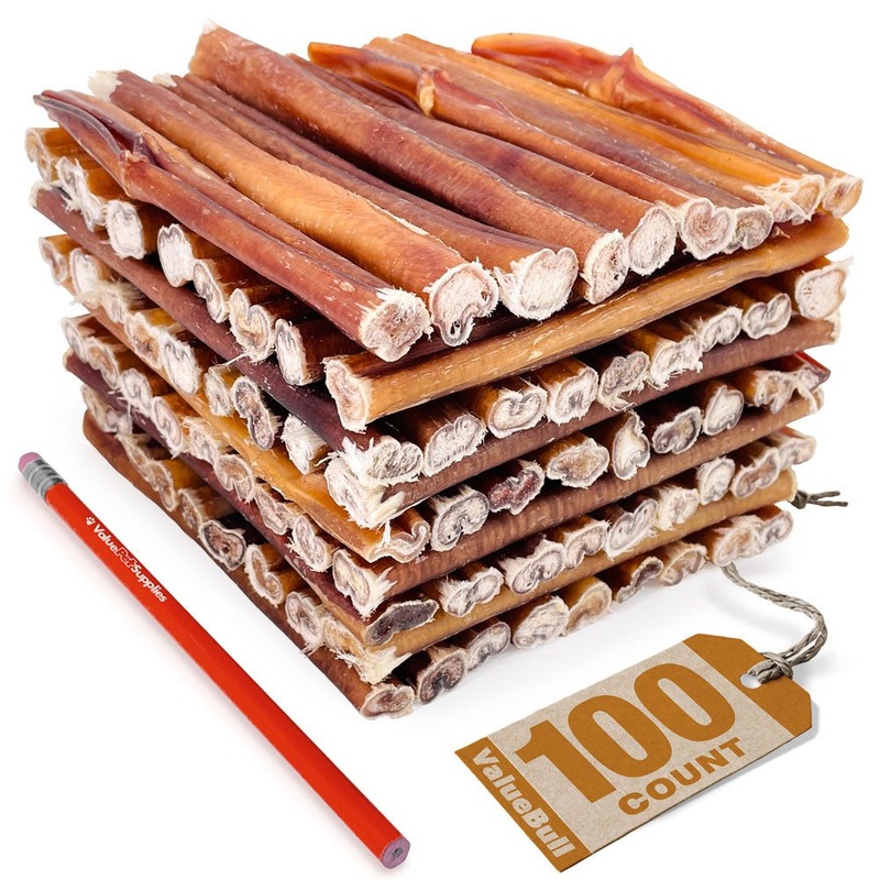 ValueBull USA Bully Sticks, Medium 6 Inch, 100 Count Bulk Pack