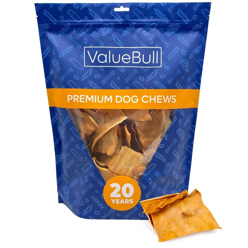 ValueBull USA Collagen Chips Dog Chews, Natural Long-Lasting Chicken Infused Dog Treats, 1 Pound
