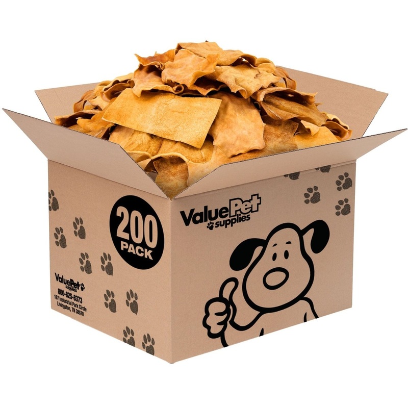 ValueBull USA Collagen Chips Dog Chews, Natural Long-Lasting Chicken Infused Dog Treats, 200 Count Bulk Pack