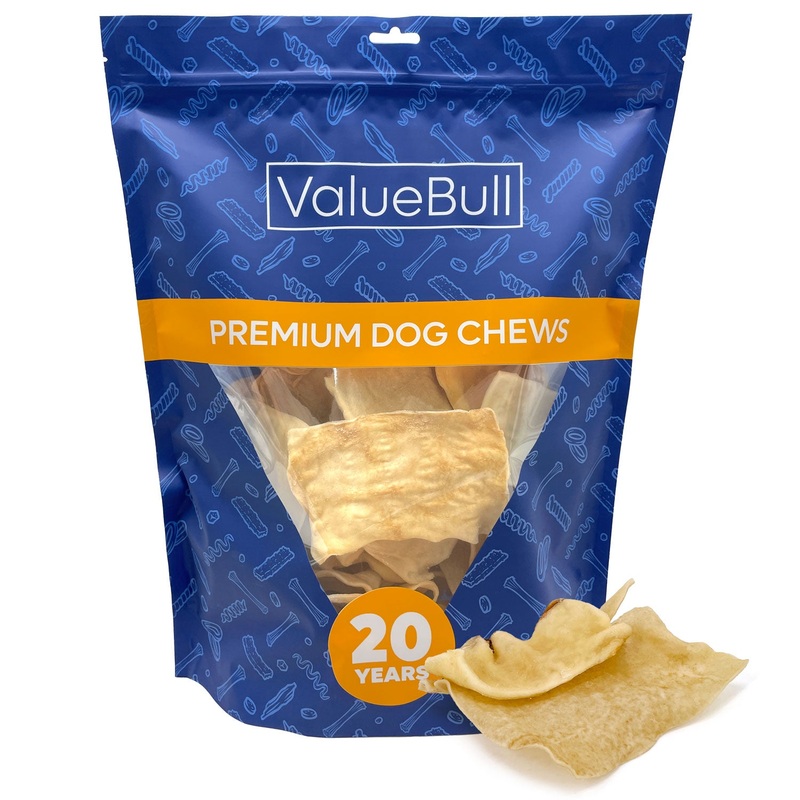ValueBull USA Collagen Chips Dog Chews, Natural Long-Lasting Dog Treats, 1 Pound