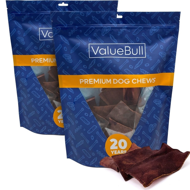 ValueBull USA Collagen Chips Dog Chews, Smoked, Natural Long-Lasting Dog Treats, 2 Pound