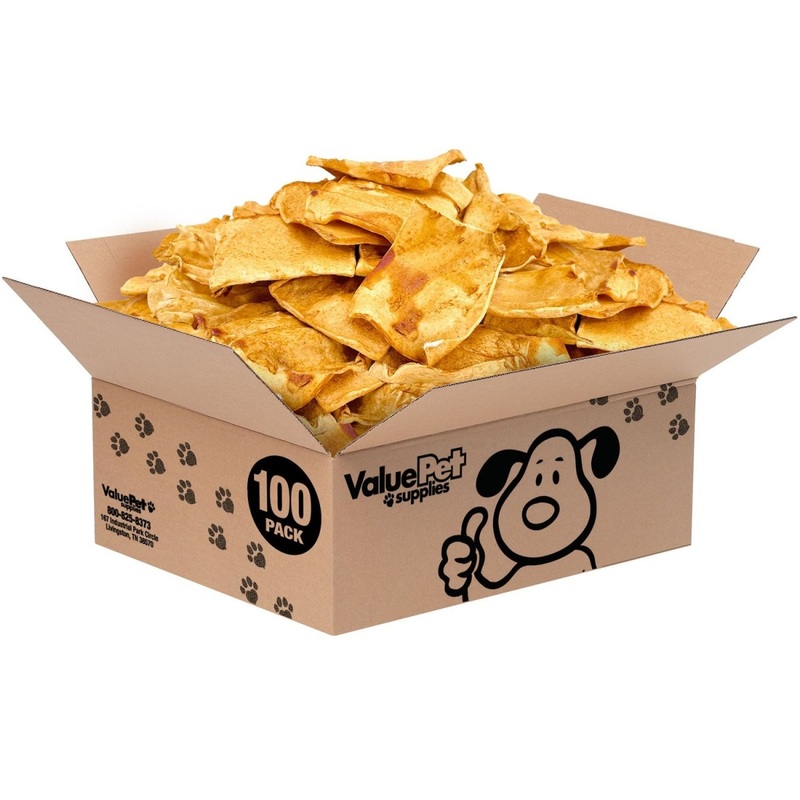 ValueBull USA Rawhide Chips, Chicken Infused, 100 Count Bulk Pack