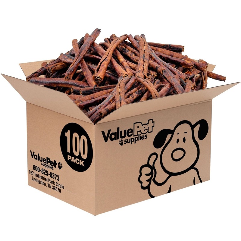 ValueBull USA Retriever Rolls for Small Dogs, Premium Rawhide, Thin 10 Inch, Natural Beef Flavor, 100 Count Bulk Pack
